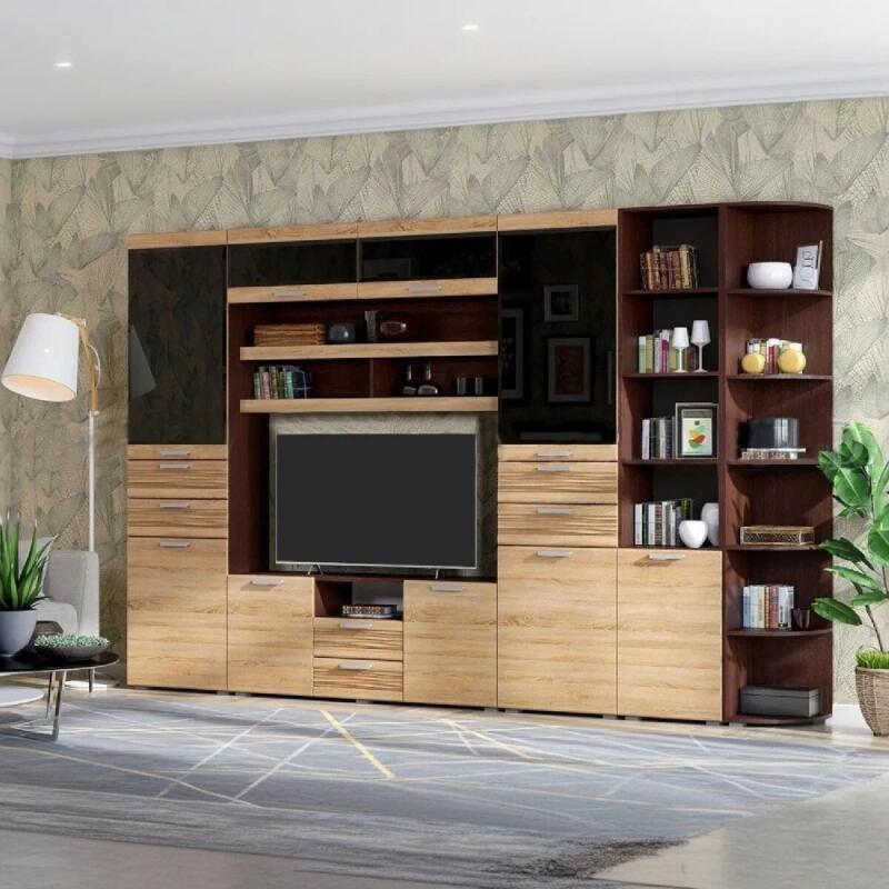 Гостиная Асти Вариант №4 (Дуб сонома, венге)
Гостиная Асти Вариант №4 (Дуб сонома, венге)