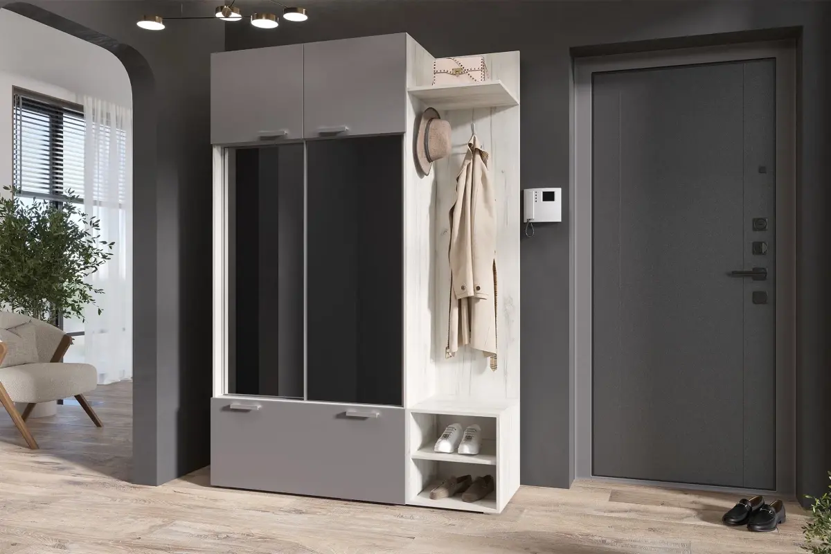 Прихожая Стелла (Графит/Дуб Крафт Белый)
Прихожая Стелла (Графит/Дуб Крафт Белый)