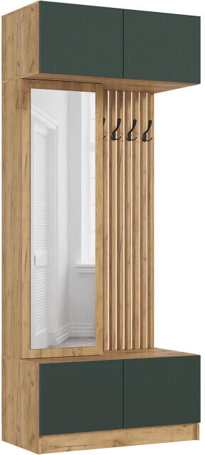 Прихожая Роджина (Изумрудный, Дуб крафт)
Прихожая Роджина (Изумрудный, Дуб крафт)