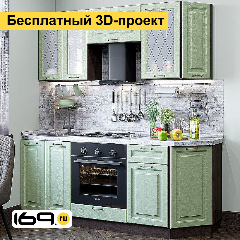 

Модульная кухня Ницца Дуб оливковый/1900