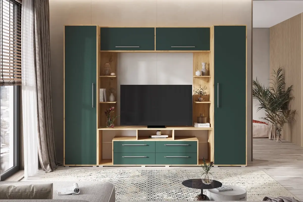 

Гостиная Гармония (Браш Мени Грин, Дуб Крафт)