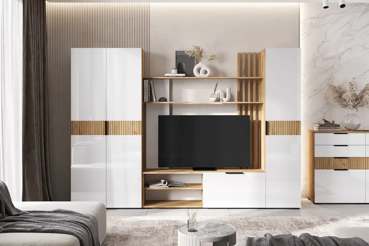 

Гостиная Роджина (Белый глянец, Дуб крафт (КРОМКА ДУБ СОНОМА))