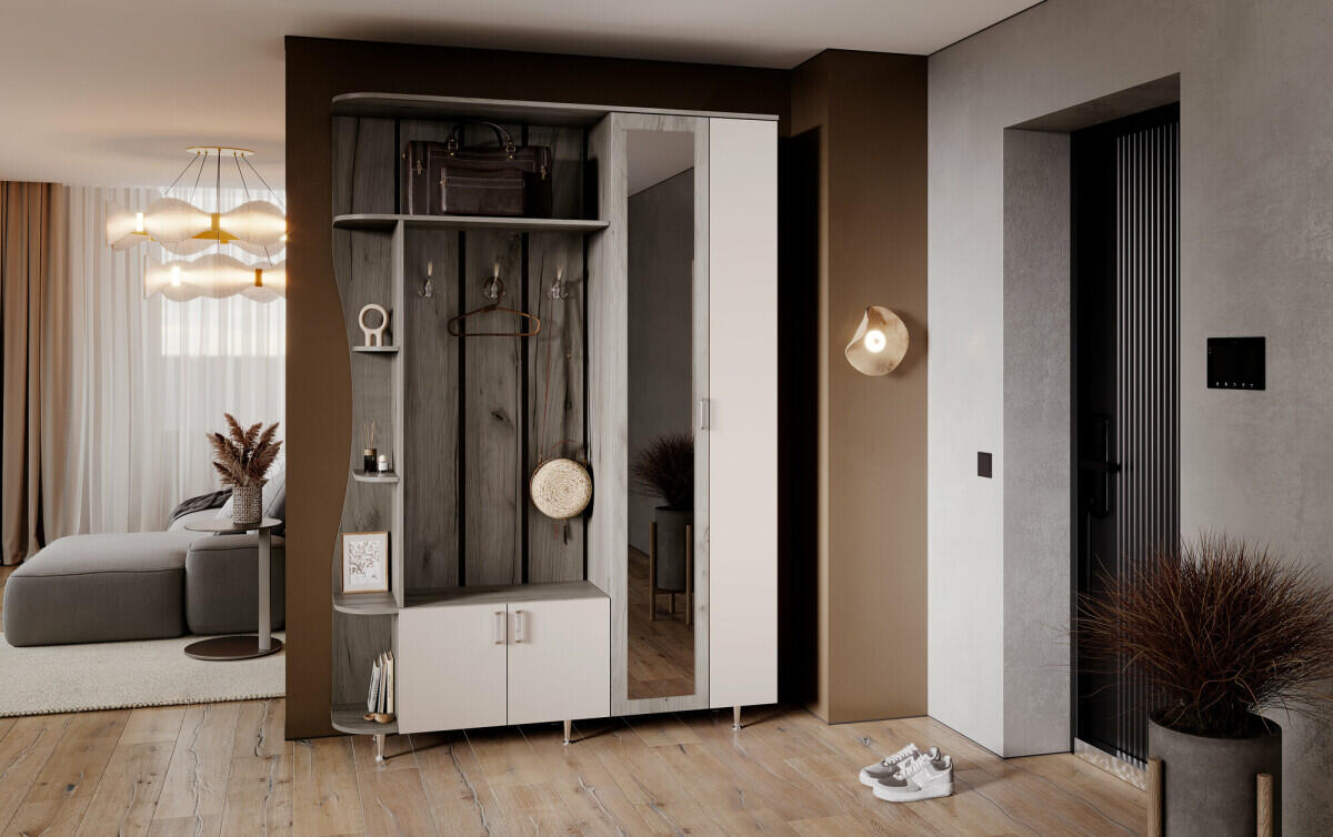 

Прихожая Лика № 1 1,5 м (Кашемир, Дуб Крафт серый)