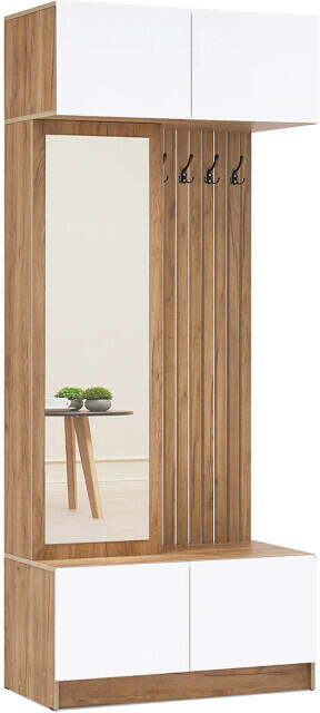 

Прихожая Роджина (Белый глянец, Дуб крафт (КРОМКА ДУБ СОНОМА))