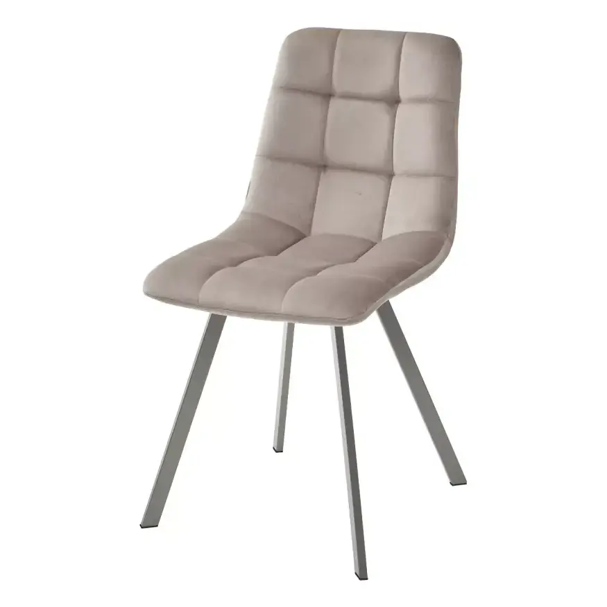 

Стул CHILLI SQUARE G062-13 кварцевый, велюр/ латте каркас М-City