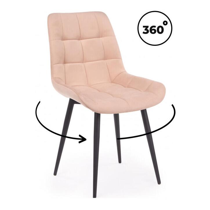 

Стул на металлокаркасе Челси 360 К бежевый (zd 210) / черный