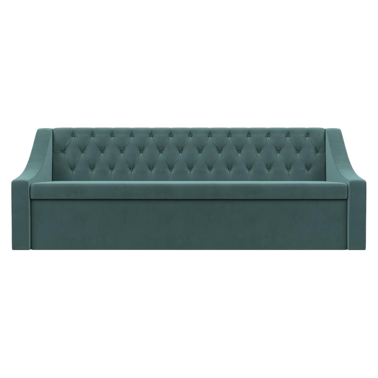 

Диван кухонный прямой Мерлин Велюр Бирюза