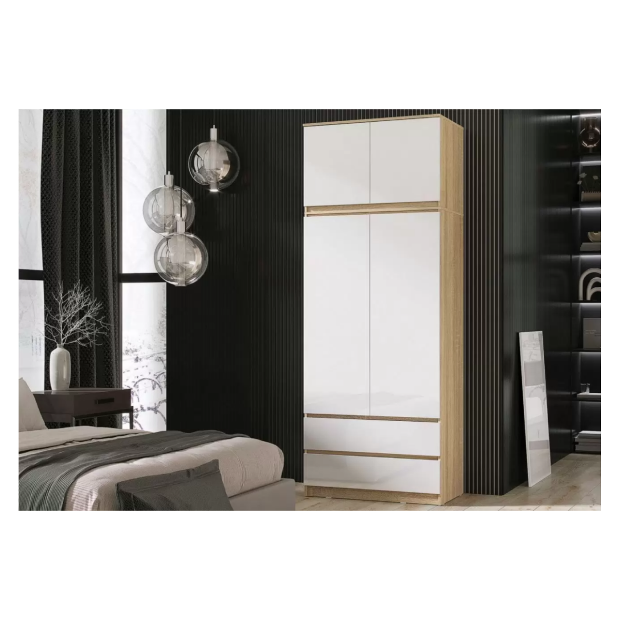 

Челси Антресоль к шкафу (900) (Белый глянец холодный, дуб сонома)