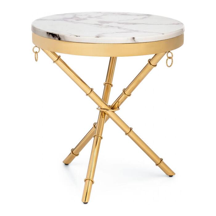 

Журнальный стол Monika 50х55 marble / gold