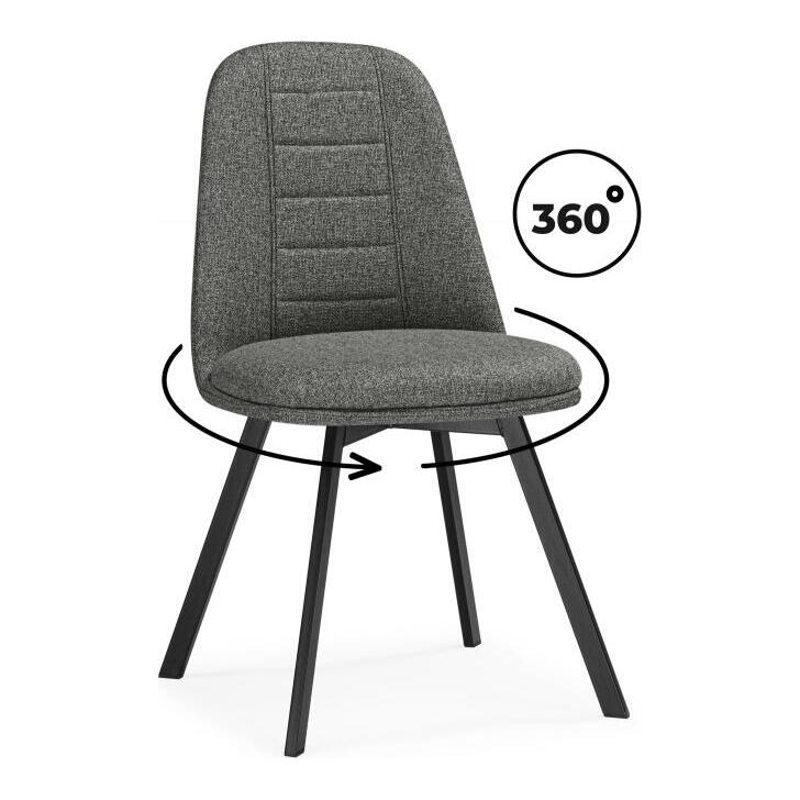 

Стул на металлокаркасе Texas 2 светло-серый поворотный / черный