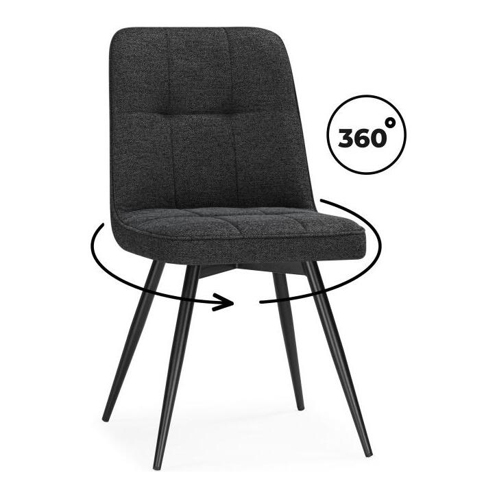 

Стул на металлокаркасе Texas 4 поворотный темно-серый / черный