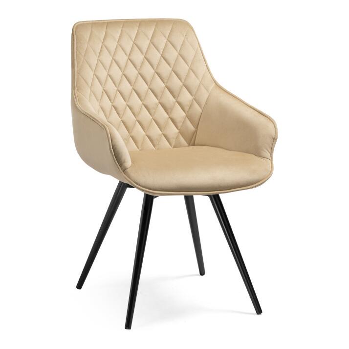 

Кресло Эгел крутящееся бежевый/черный глянец