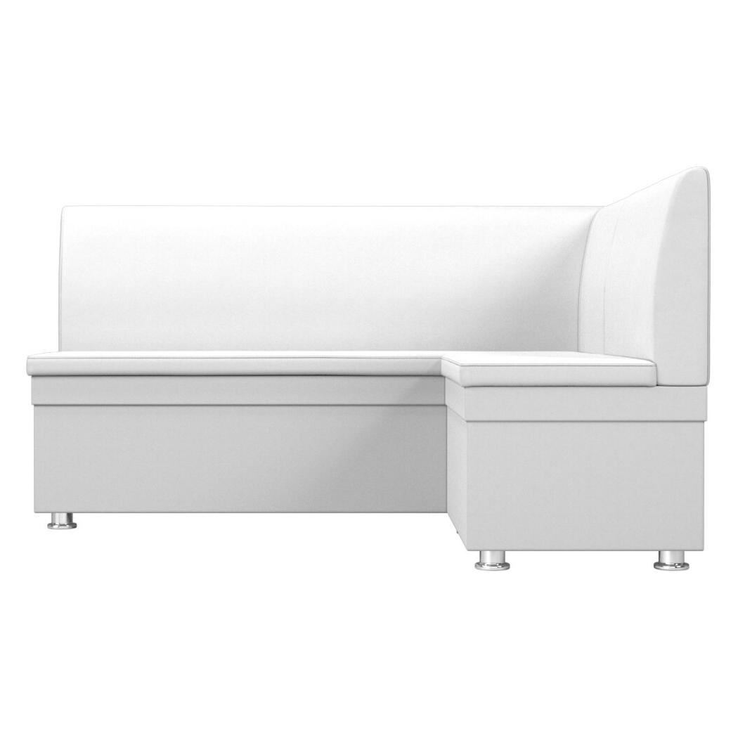 

Диван кухонный угловой Уют правый Экокожа Белый