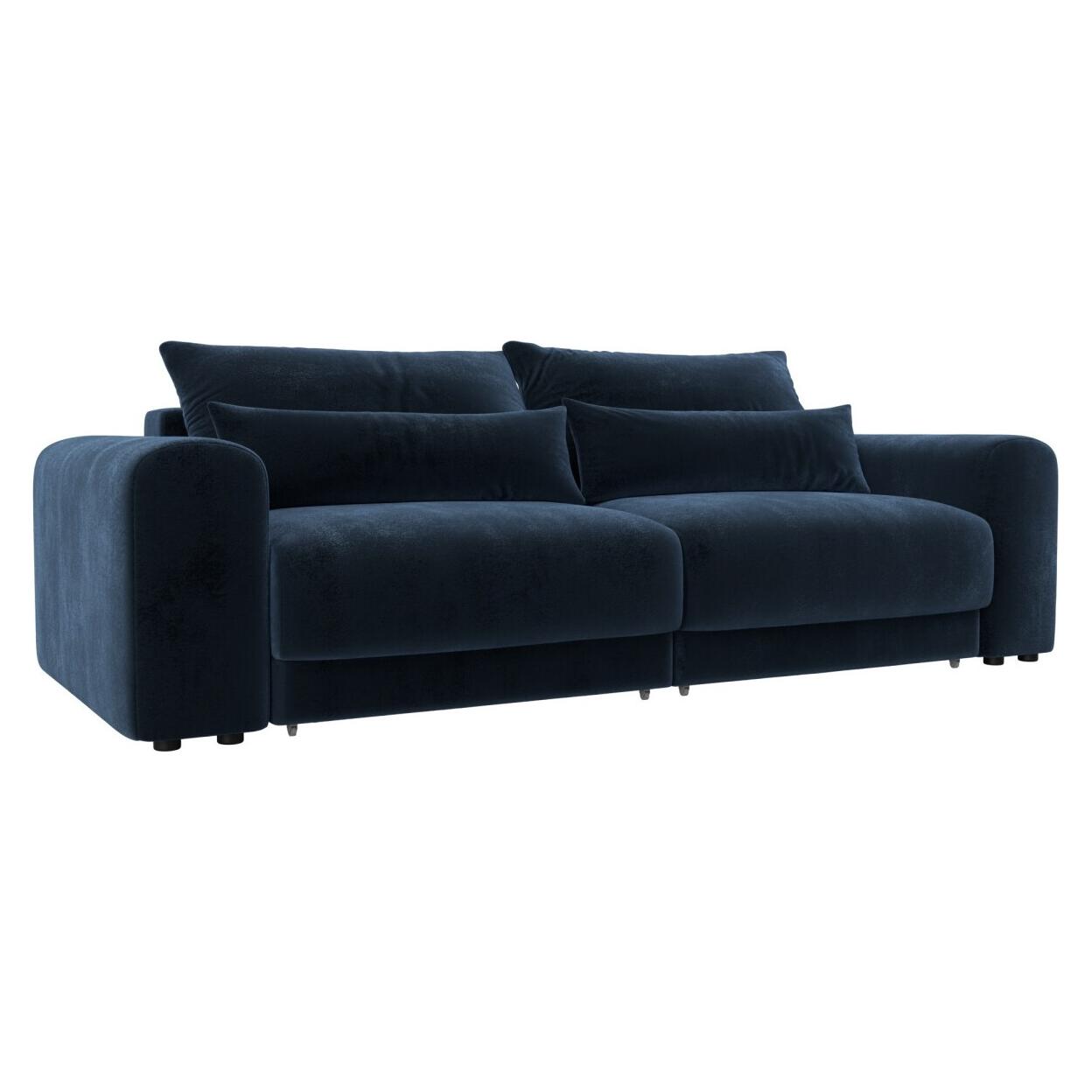 

Диван прямой Лига-056 НПБ Велюр TOWER 13 синий