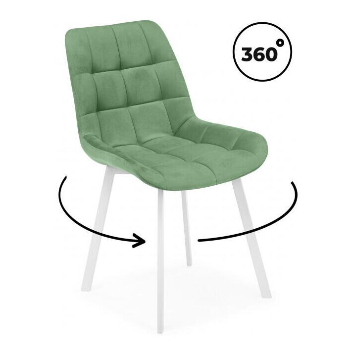 

Стул на металлокаркасе Челси 360 П фисташковый (zd 651) / белый