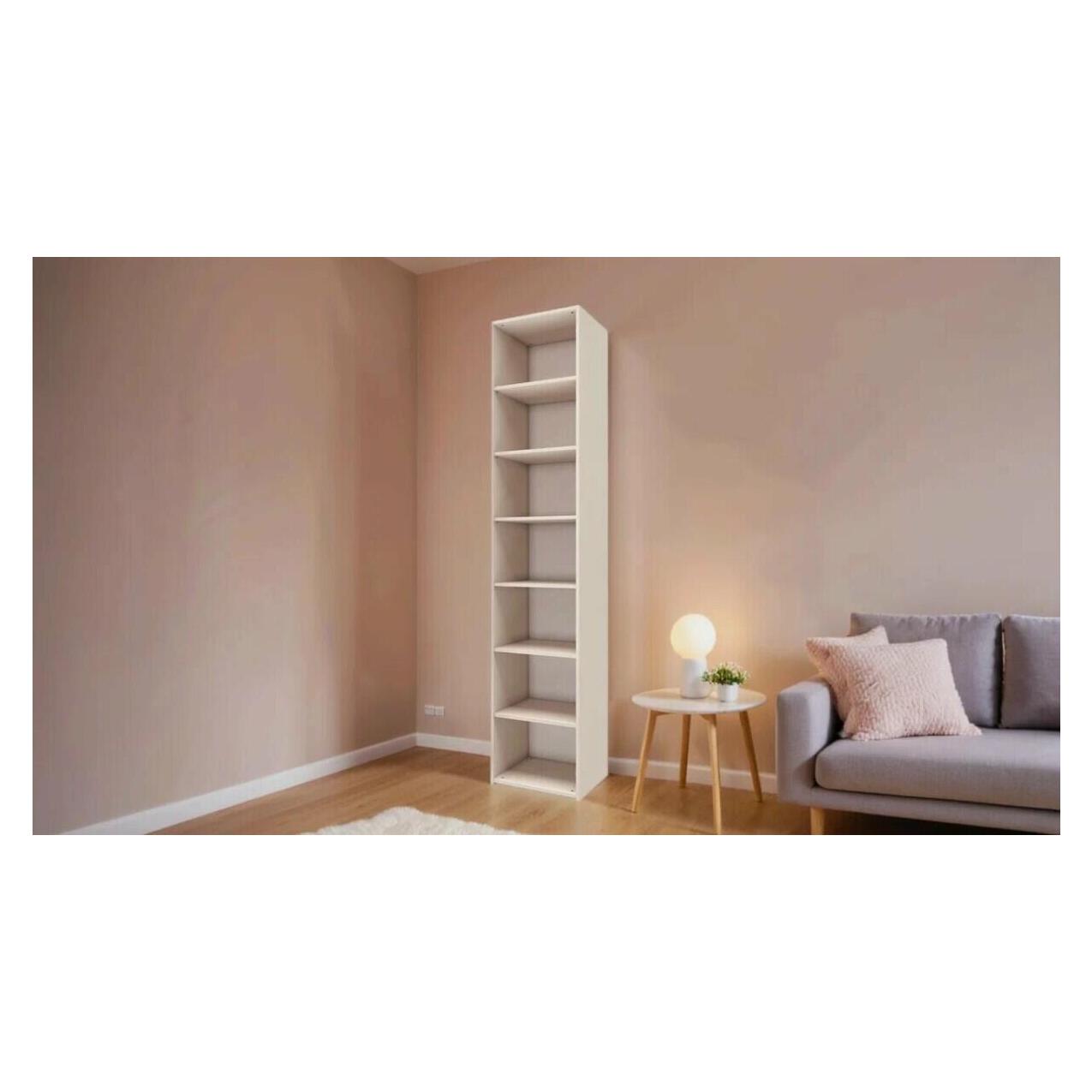 

Шкаф 1-дверный с полками Лаура 464.09 Кашемир серый (каркас)