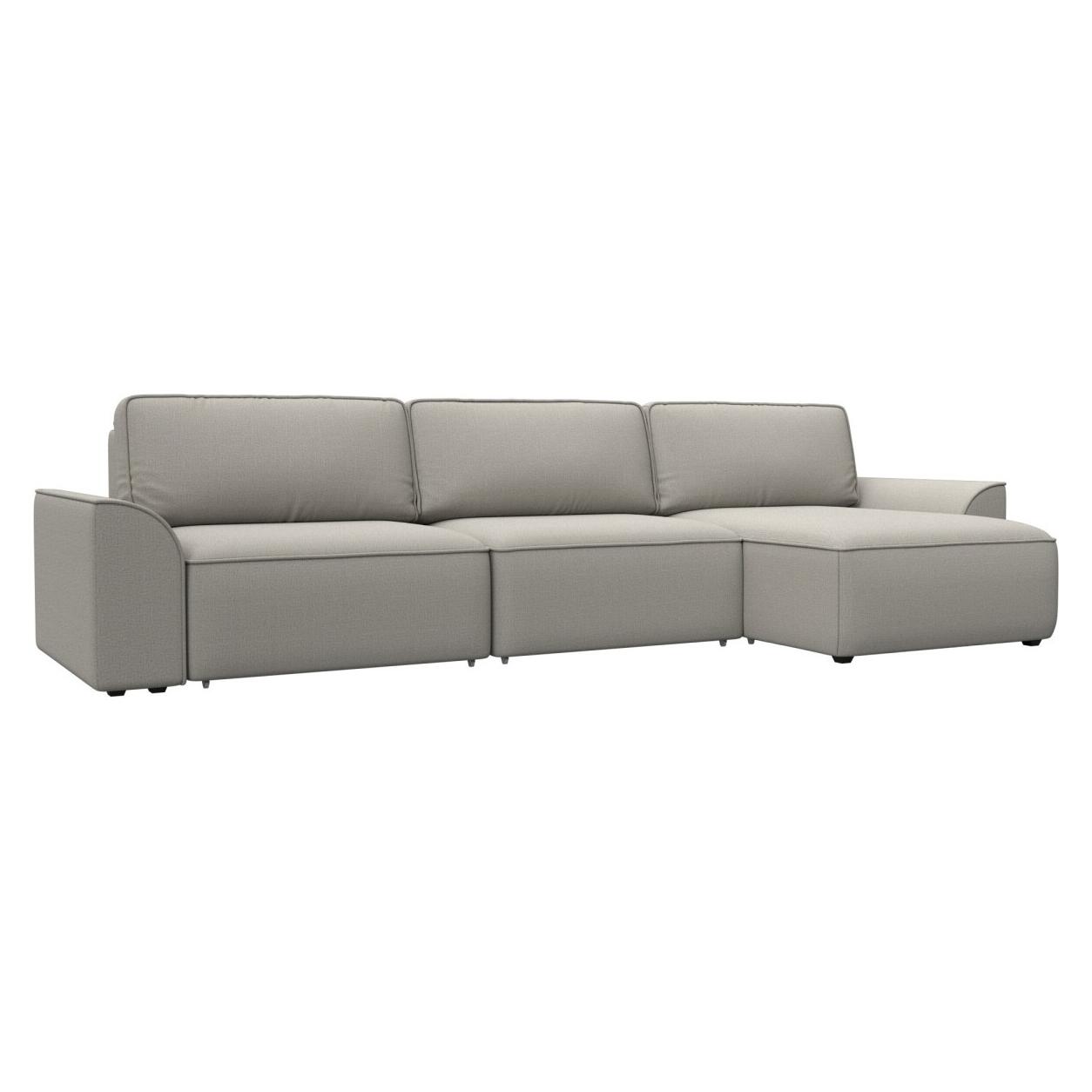 

Диван угловой Лига-048 НПБ лонг Рогожка Амур 02 бежевый